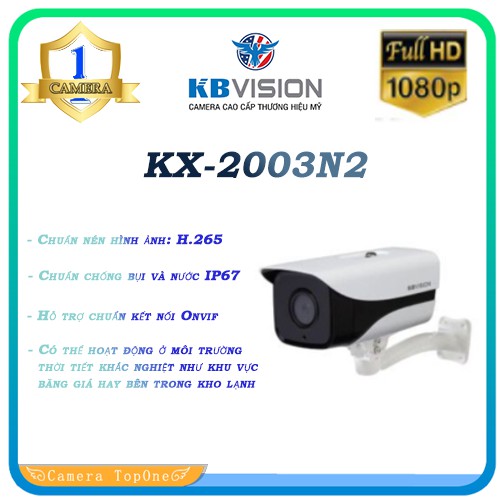 CAMERA KBVISION IP H265 KX-2003N2