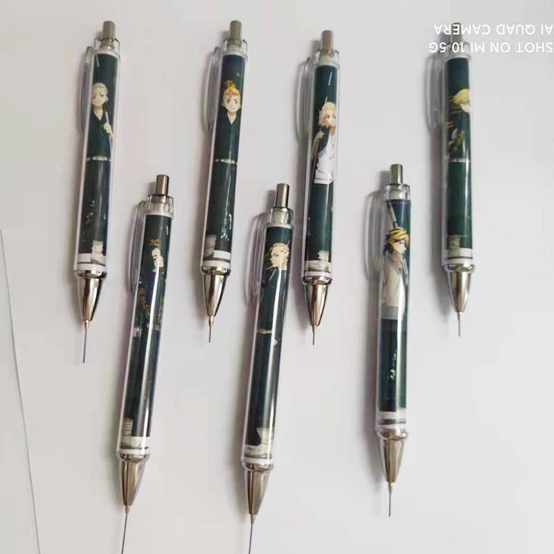 Bút chì kim 0.5mm/Bút bi tự động in hình những nhân vật trong phim anime Tokyo Revengers cho văn phòng trường học