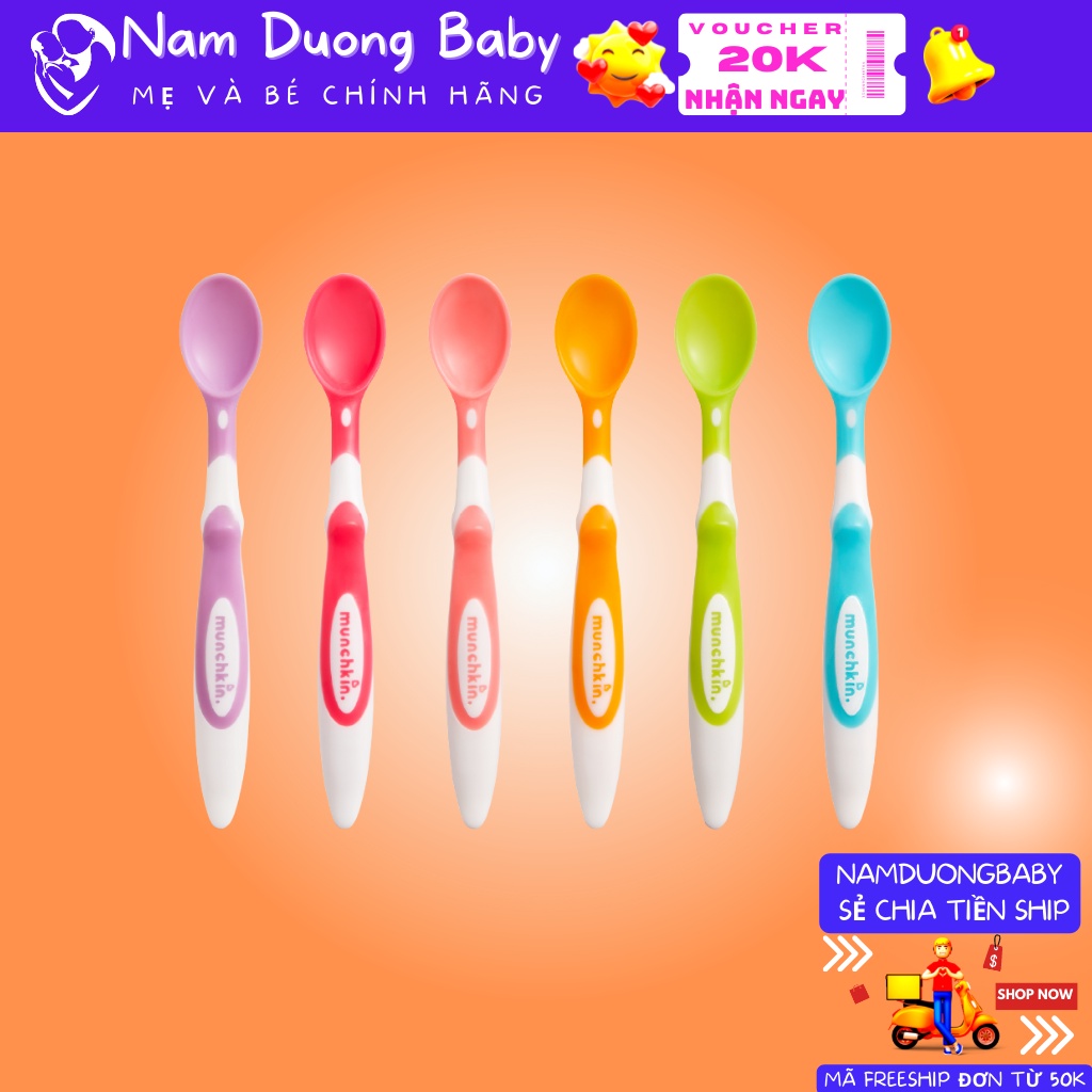 Muỗng đầu mềm Munchkin hàng nhập khẩu Đức cho bé ăn dặm