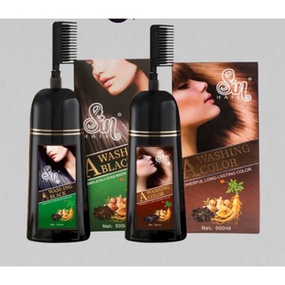 Dầu Gội Phủ Bạc Sin Hair Tóc Đen Tóc Nâu  Từ Lần Gội Đầu Tiên 100% Thiên Nhiên Chiết Xuất Nhân Sâm
