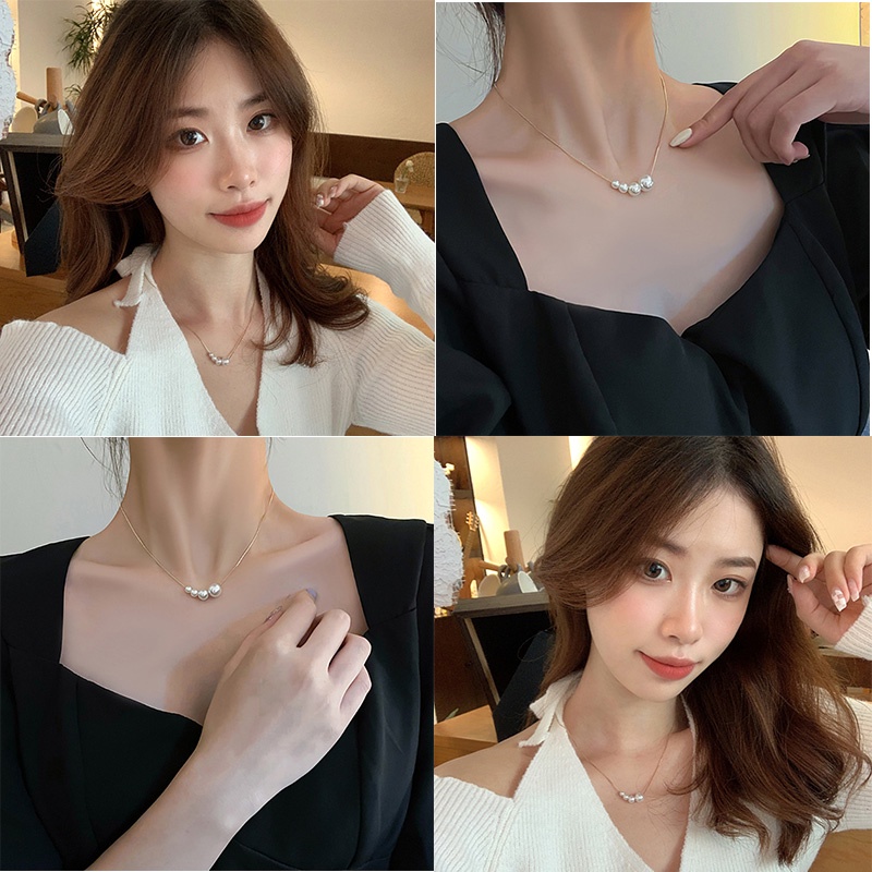 Vòng cổ ngọc trai phong cách thời trang Hàn Quốc