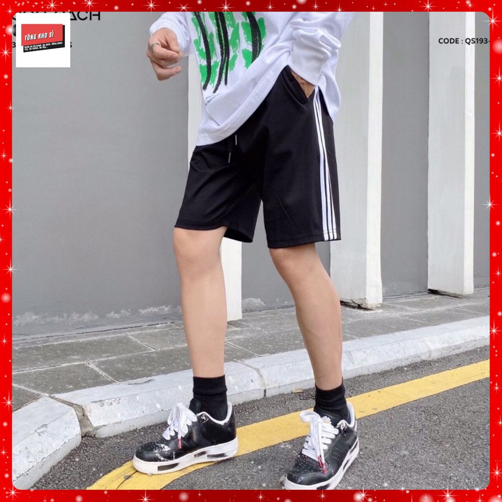 💥 Tổng Kho Sỉ Áo Thun 💥 🌺FREESHIP 99K🌺️⚡Ảnh Thật Quần Short Unisex Nam Nữ Umi 3 Sọc Hàng Loại 1