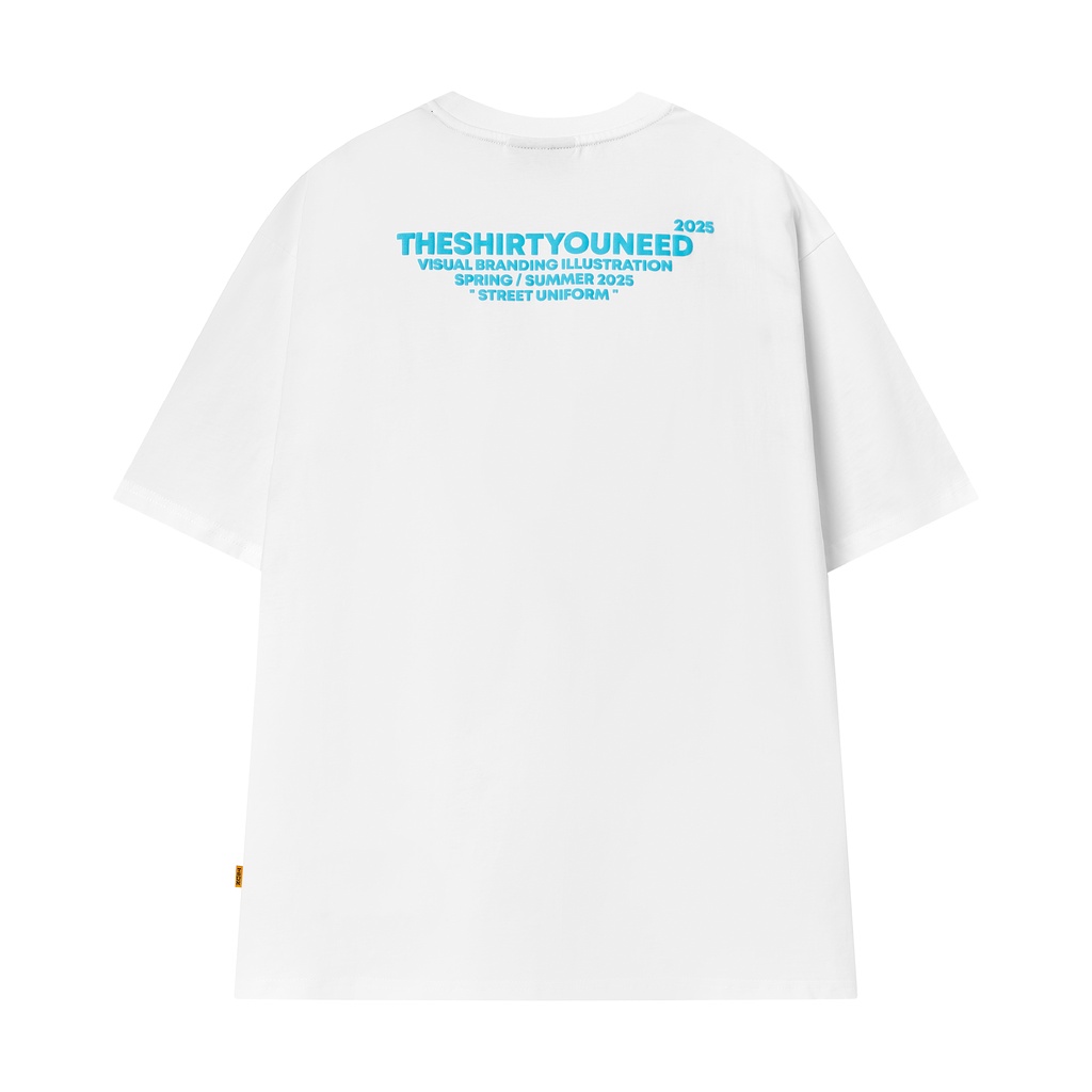 Áo thun TSUN Embossed Basic Tee - White - Unisex