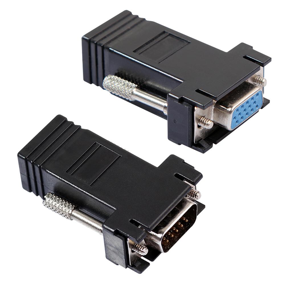 🌟Chất lượng cao nhất🍁VGA Extender Female To Lan Cat5 Cat5e/6 RJ45 Ethernet Female Converter Adapter