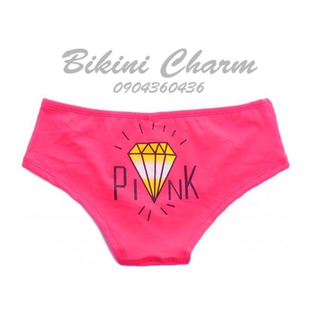 Quần lót/Quần Chip Pink Victoria's Secret - Mẫu kim cương cotton