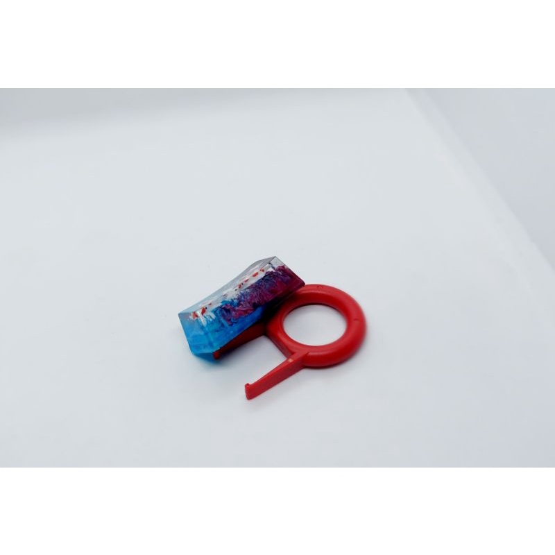 Keycap cá koi Capslock 1.75u OEM tone xanh tím than trang trí bàn phím cơ