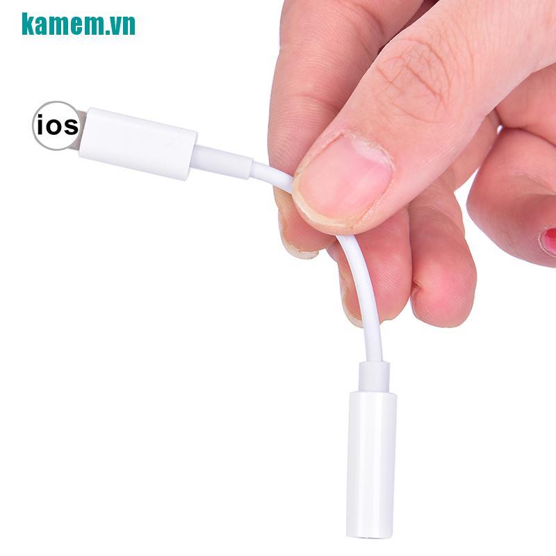 Cáp chuyển đổi giắc sạc sang giắc tai nghe 3.5mm cho iPhone IOS 11 12