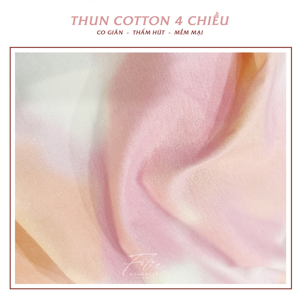 [Chính hãng]FolieHomewear Đồ mặc nhà áo ngắn tay quần lửng chất liệu thun cotton FB104.2 | BigBuy360 - bigbuy360.vn