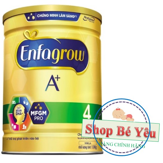 Sữa bột Enfagrow A+ 4 DHA+ và MFGM 1.8kg (tích điểm đổi quà)