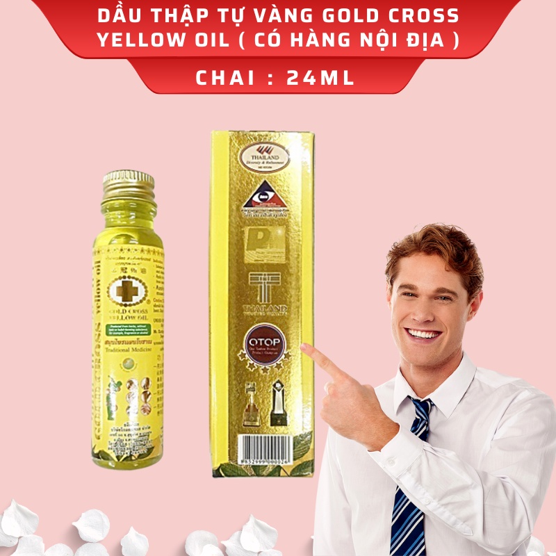 Dầu Thập Tự Vàng Thái Lan Gold Cross Yellow Oil chai 24ml