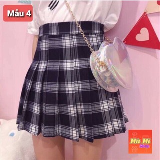 🍓 Chân váy Tenis xếp ly cạp lưng cao kẻ sọc size S,M,L
