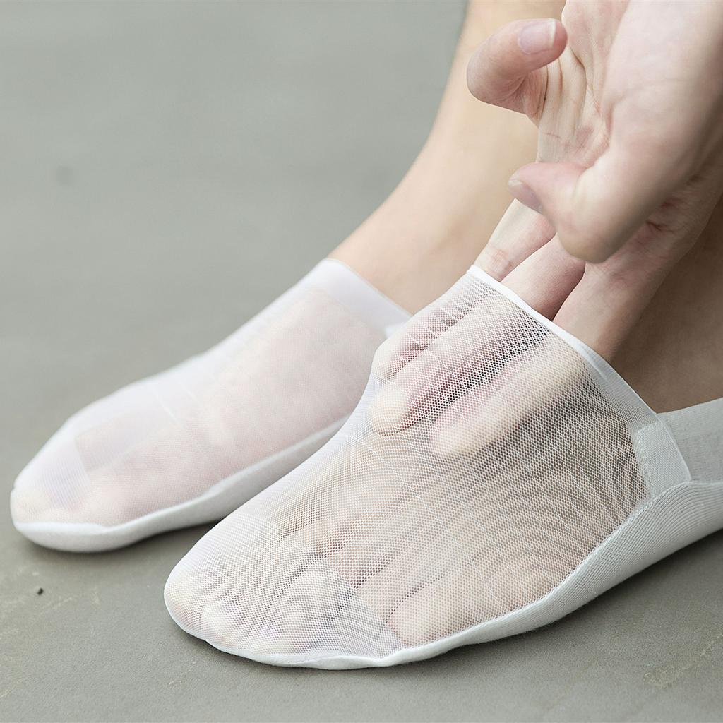 1 Pairs Men's Summer Transparent Invisible Mesh Ankle Socks