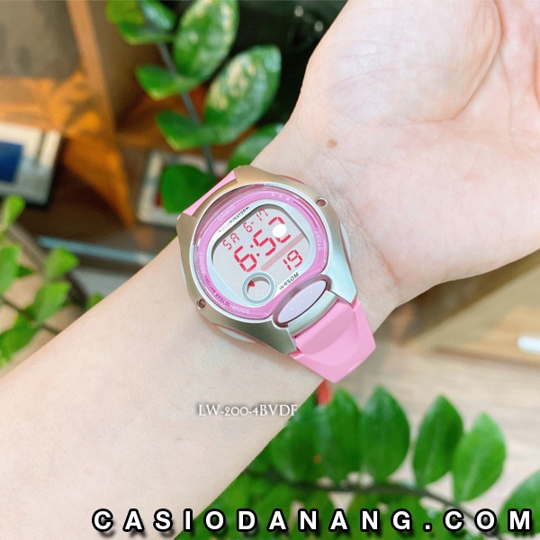 Đồng hồ nữ dây nhựa Casio chính hãng Anh Khuê LW-200-4BVDF (34mm)