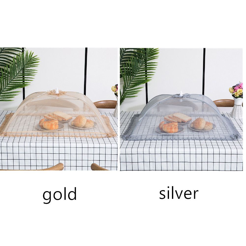 Lồng Bàn Vải Ren Che Phủ Thực Phẩm Chống Bẩn Nhiều Màu Sắc