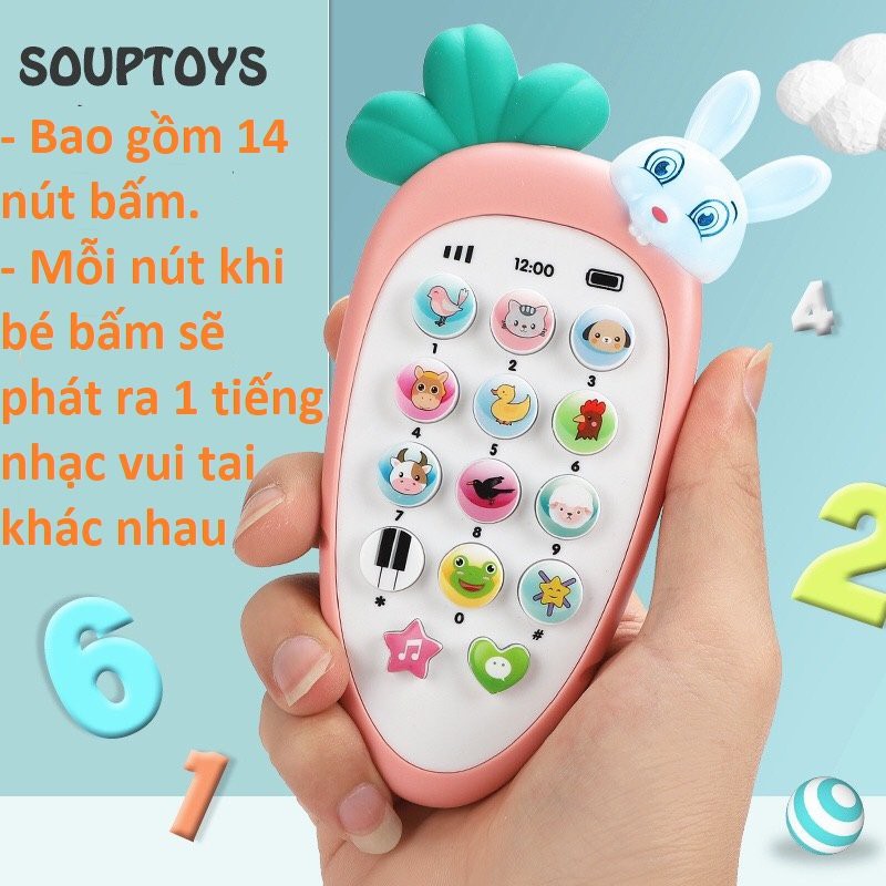 - Điện thoại đồ chơi cho bé, có nhạc và đèn