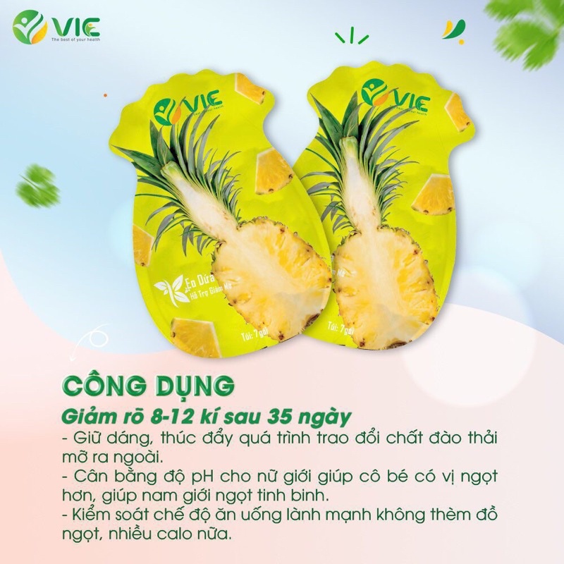 Combo Kẹo Dứa giảm cân và Vichi 7 ngày