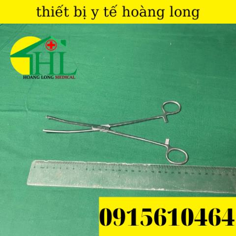 Panh Y Tế, Panh Gắp Phẫu Thuật, Pen Kẹp Y Tế, Panh Cong Có Mấu 24cm - Hàng Pakistan