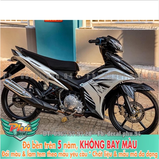Tem rời Exciter 135 trắng  Đen Bản 2020