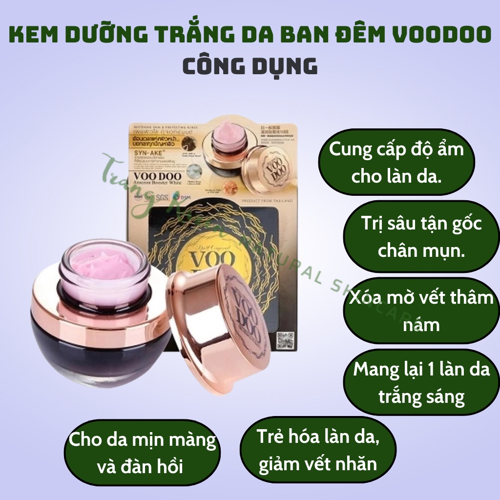 Kem dưỡng trắng da kem dưỡng da ban đêm nọc rắn Voodoo Amezon booster sleeping cream 30.5g chống lão hóa