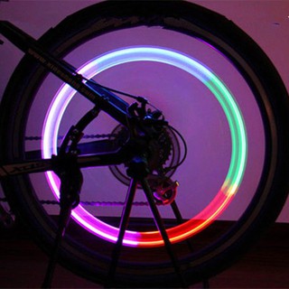 Đèn led đổi màu gắn nắp van bánh xe đạp