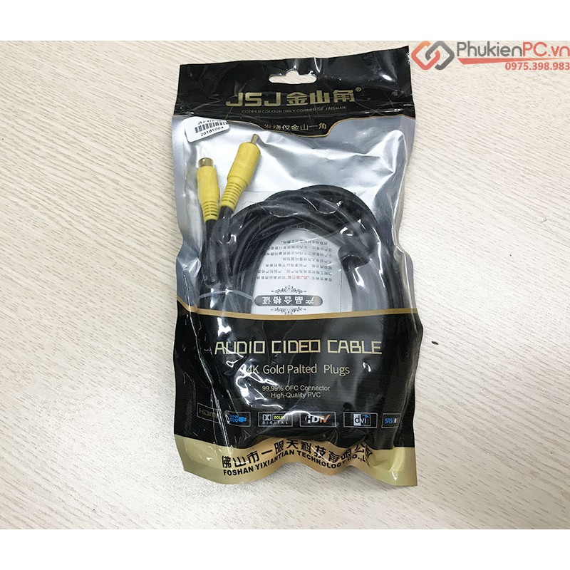 Dây cáp S-Video sang AV RCA 3 mét dùng cho máy siêu âm, nội soi. Cáp chuyển đổi hai chiều AV RCA to Svideo Cable 3M