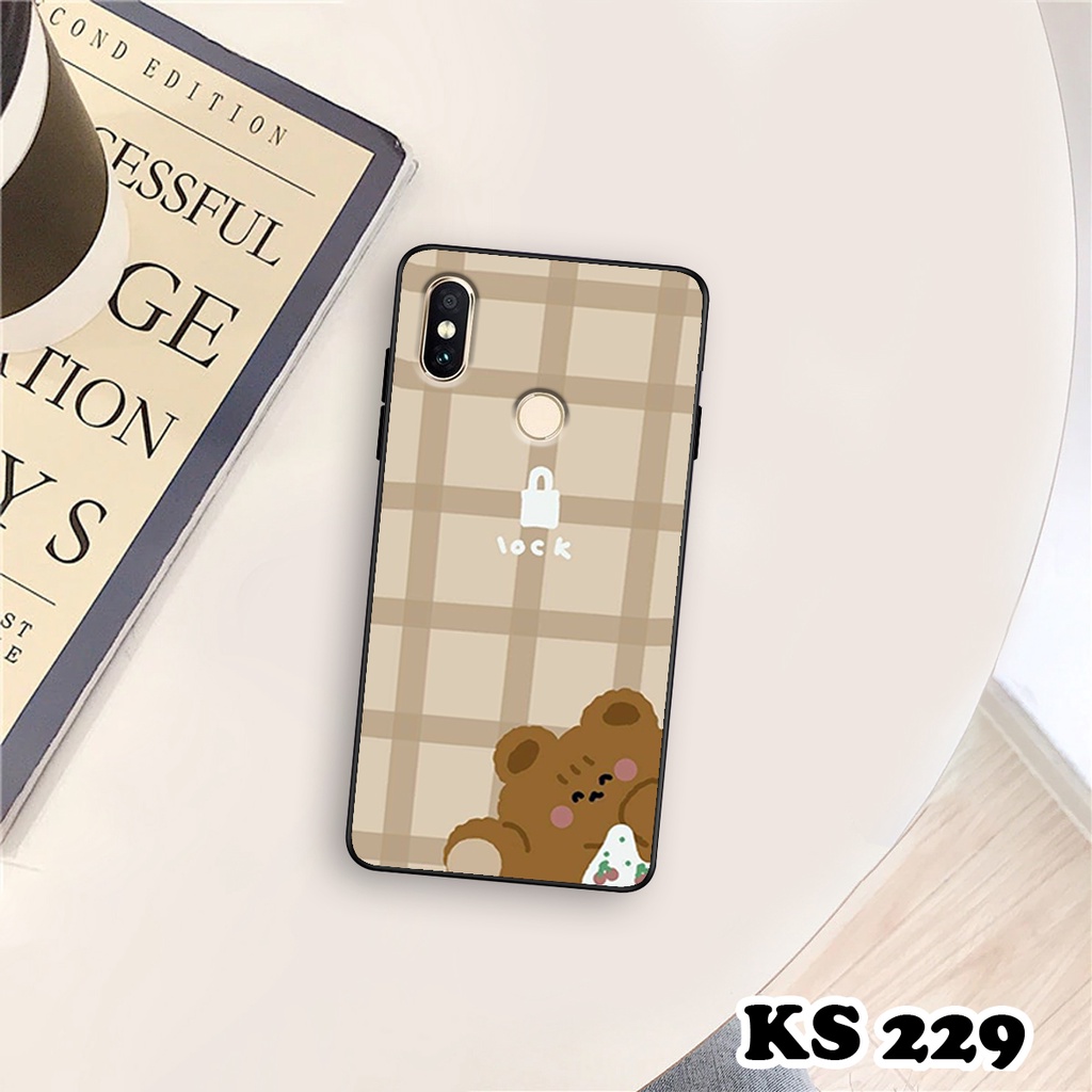 Ốp lưng Xiaomi Redmi Note 7 - Xiaomi Redmi Note 7 Pro - Ốp in hình gấu bear - Lưng nhám viền TPU cap cấp