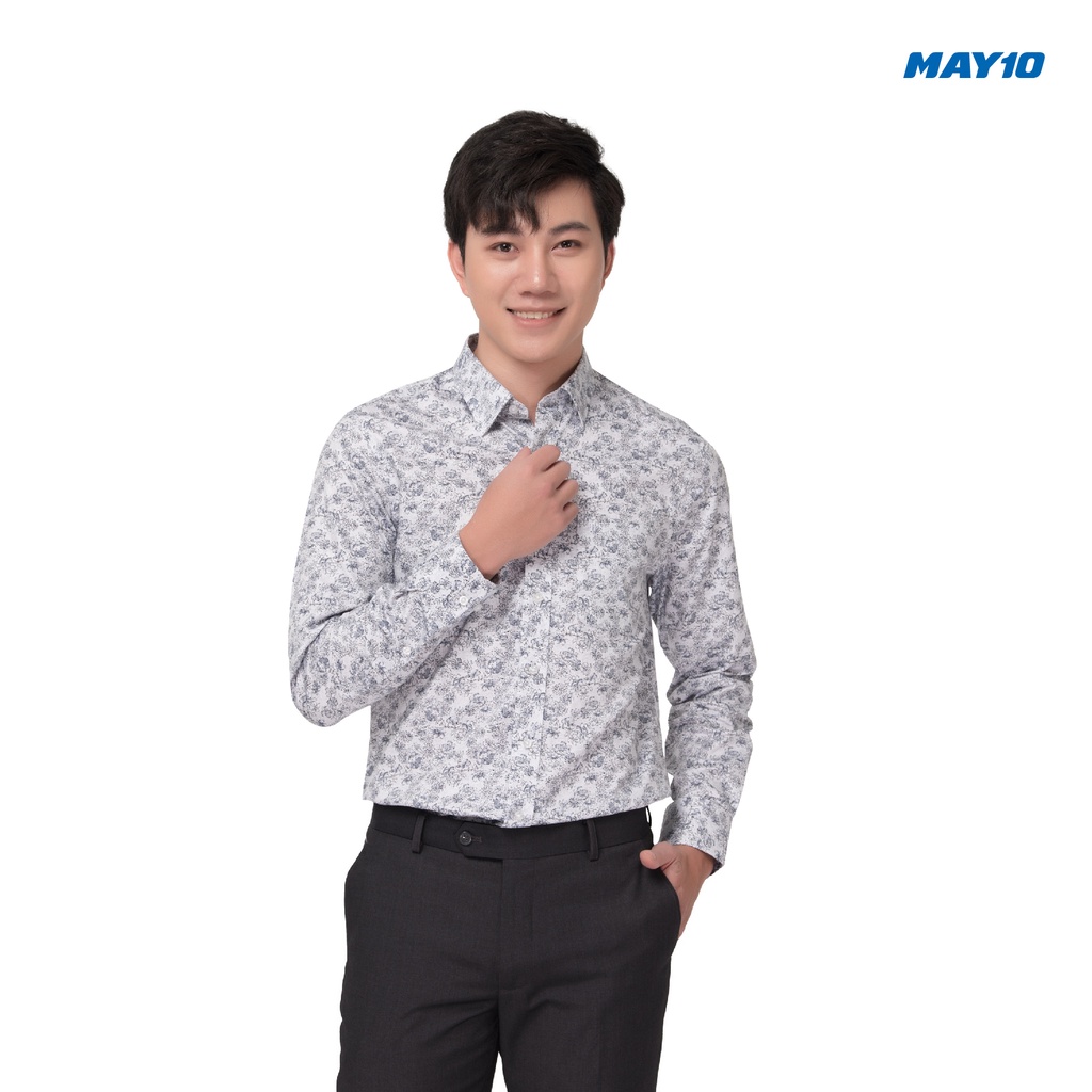 Áo sơ mi nam dài tay May 10 dáng Regularfit mã 010119238 màu AH153