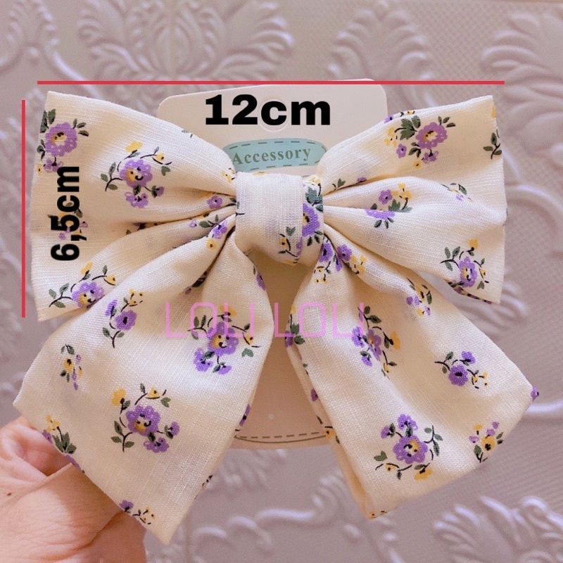 Kẹp tóc nơ hoa nhí phong cách vintage dành cho nữ