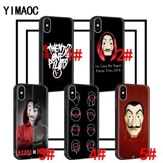 Ốp điện thoại dẻo họa tiết hoạt hình La Casa De Papel độc đáo cho IPHONE XS MAX XR X 11 PRO 7 8 6 6S PLUS
