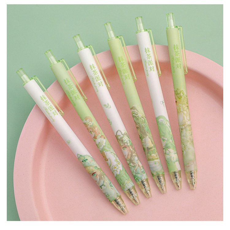 Set 6 Bút Bi Ngòi 0.5mm Mực Đen C7097