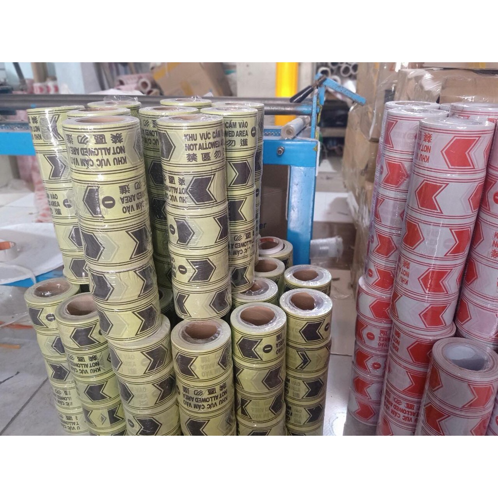 100M dây rào cảnh báo khu vực cấm vào, dây rào khu vực cách ly,dây an toàn công trường chất liệu nhựa dai siêu bền