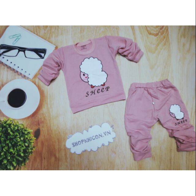 Combo 2 bộ cừu cho bé gái size 3