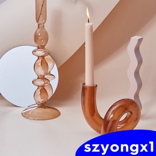 Chân nến màu nâu thủy tinh Trung tâm đám cưới Bàn trang trí nhà cửa
