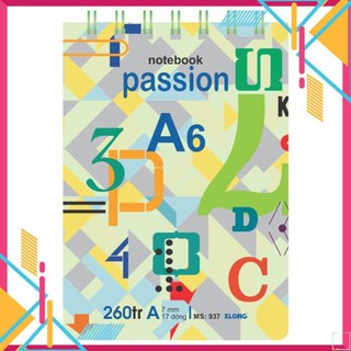 Sổ lò xo KLONG kép ngang 260tr A6 offset 70/76; MS: 937,