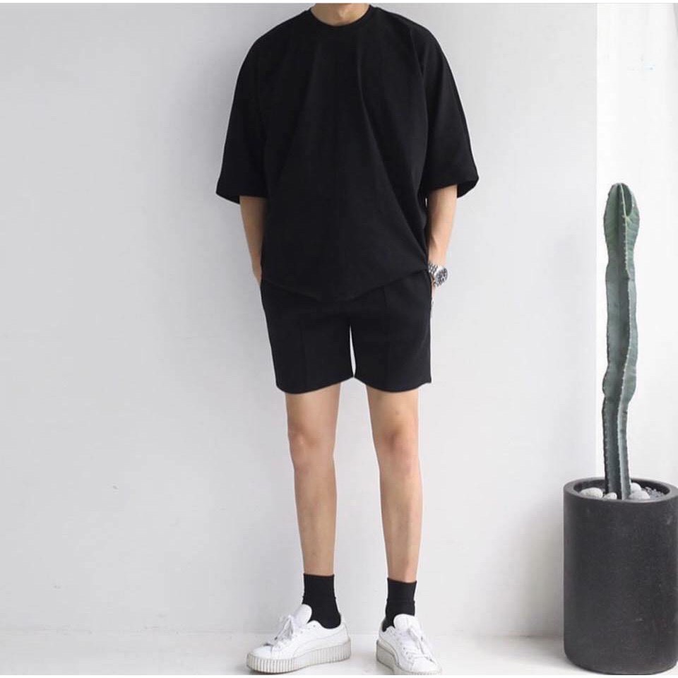 ÁO THUN + QUẦN SHORT TRƠN NAM NỮ THỜI TRANG UNISEX