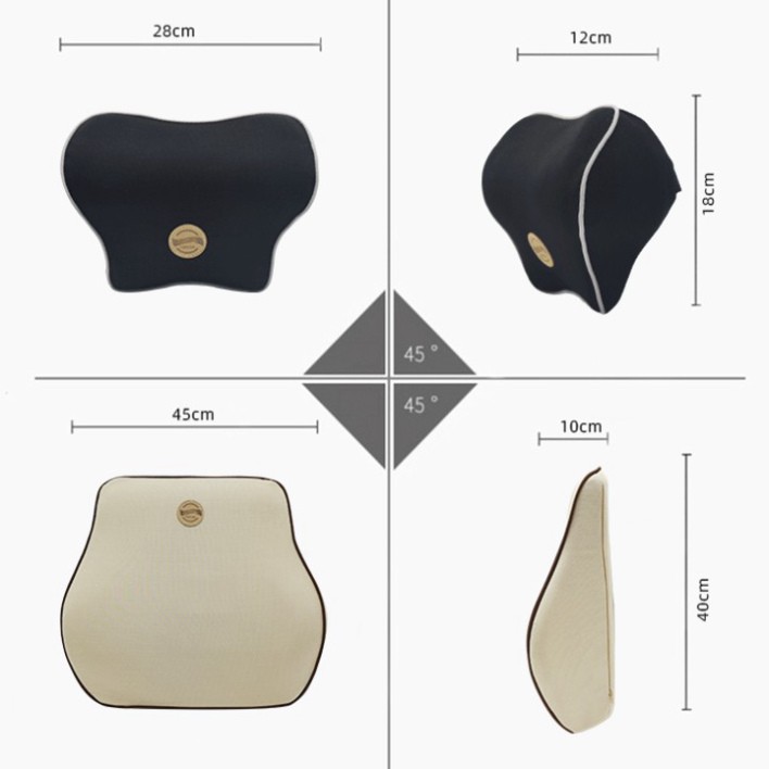 Sản Phẩm Gối tựa đầu ô tô chất liệu cao su non hoạt tính cao cấp DC-514 .