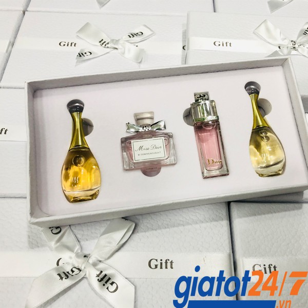 Gift-set Nước Hoa Dior 4 Chai [Hộp nơ trắng]
