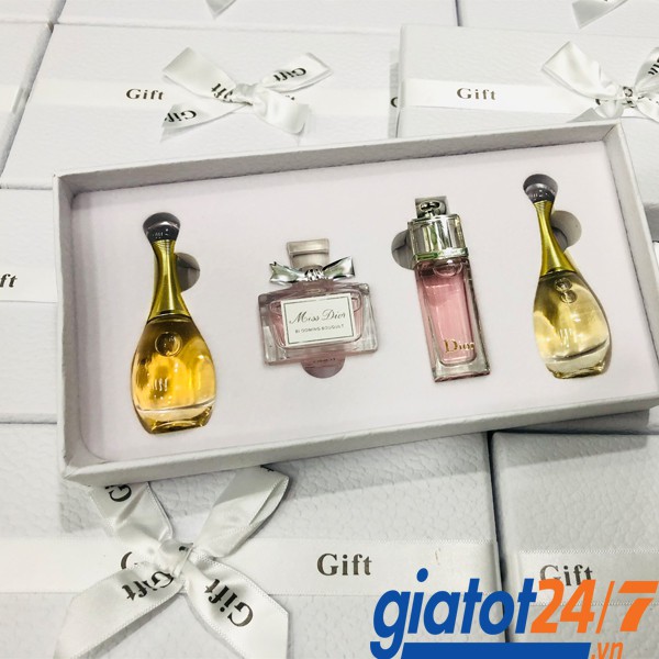 Gift-set Nước Hoa Dior 4 Chai [Hộp nơ trắng] | Thế Giới Skin Care