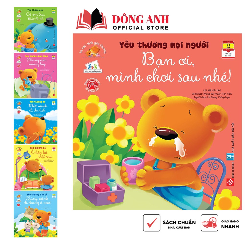 Sách - Lẻ 1 cuốn sách bé Học Cách Yêu Thương dành cho trẻ em từ 3-9 tuổi