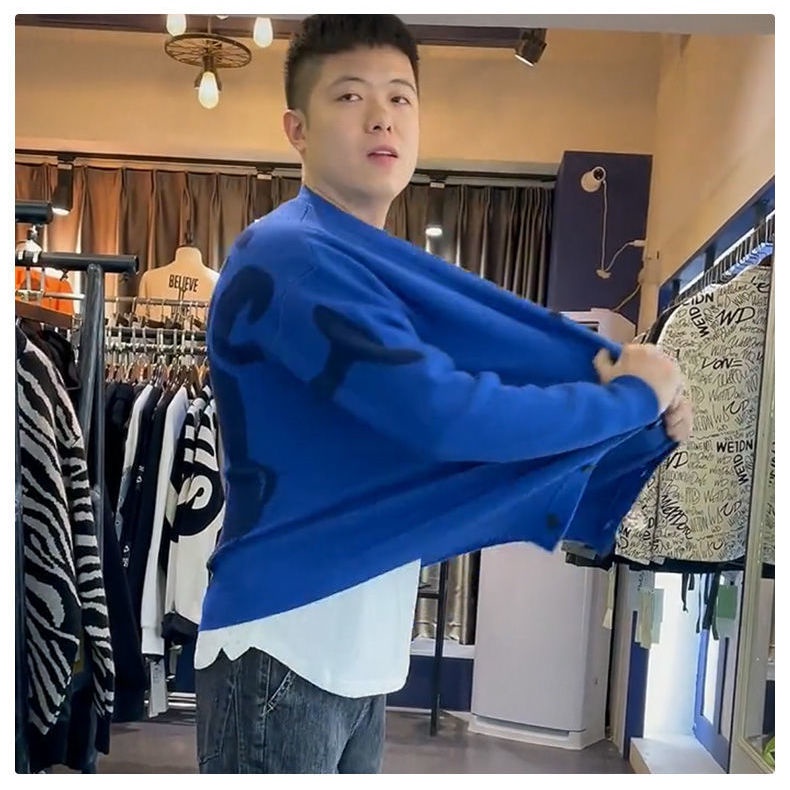 Hàng Mới Về!Áo Khoác Cardigan Dệt Kim Mỏng Dáng Rộng Cổ Chữ V Thời Trang Xuân Thu 2022 Cho Nam