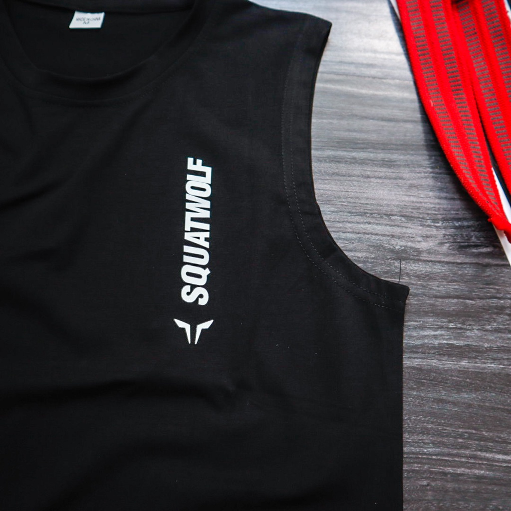 Áo ba lỗ thể thao nam LIKEFIT form sát nách vải Cotton thấm hút mồ hôi Squatwolf