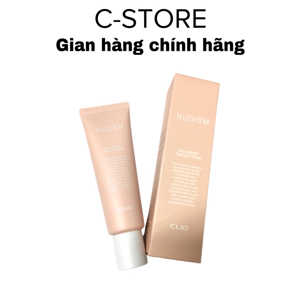 Kem dưỡng trắng da Clio Nudism Hyaluronic Tone-Up Cream da mịn, tươi sáng - CSTOREVN