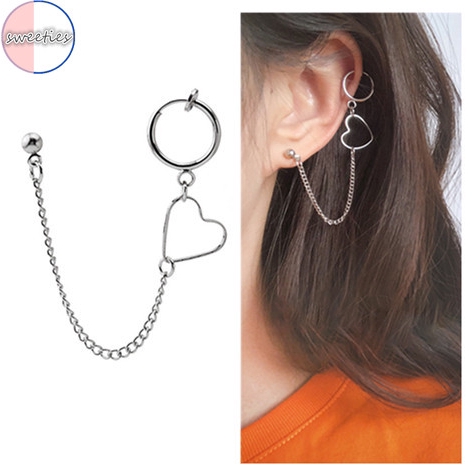 1 Khuyên Tai Hình Trái Tim Phong Cách Hàn Quốc Cho Nữ