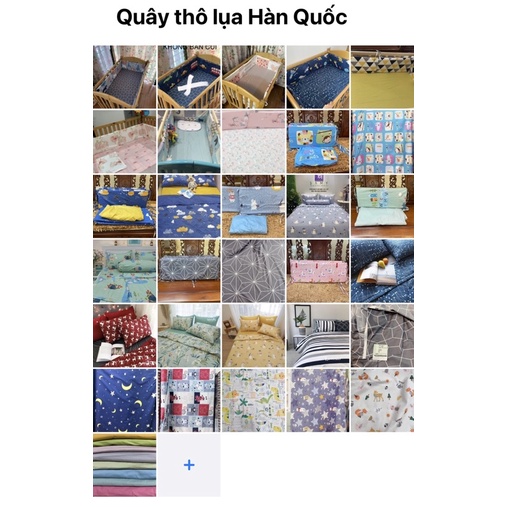 Quây cũi cho bé vải thô lụa Hàn Quốc