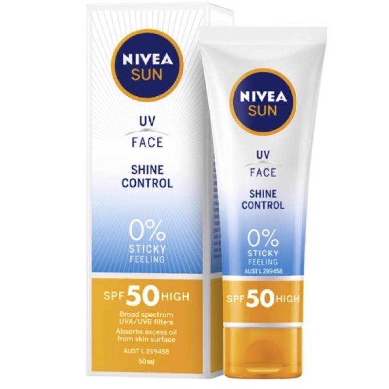 [Cóbill]Kem chống nắng kiềm dầu Nivea sun UV Face Shine Control SPF 50+ 50ml