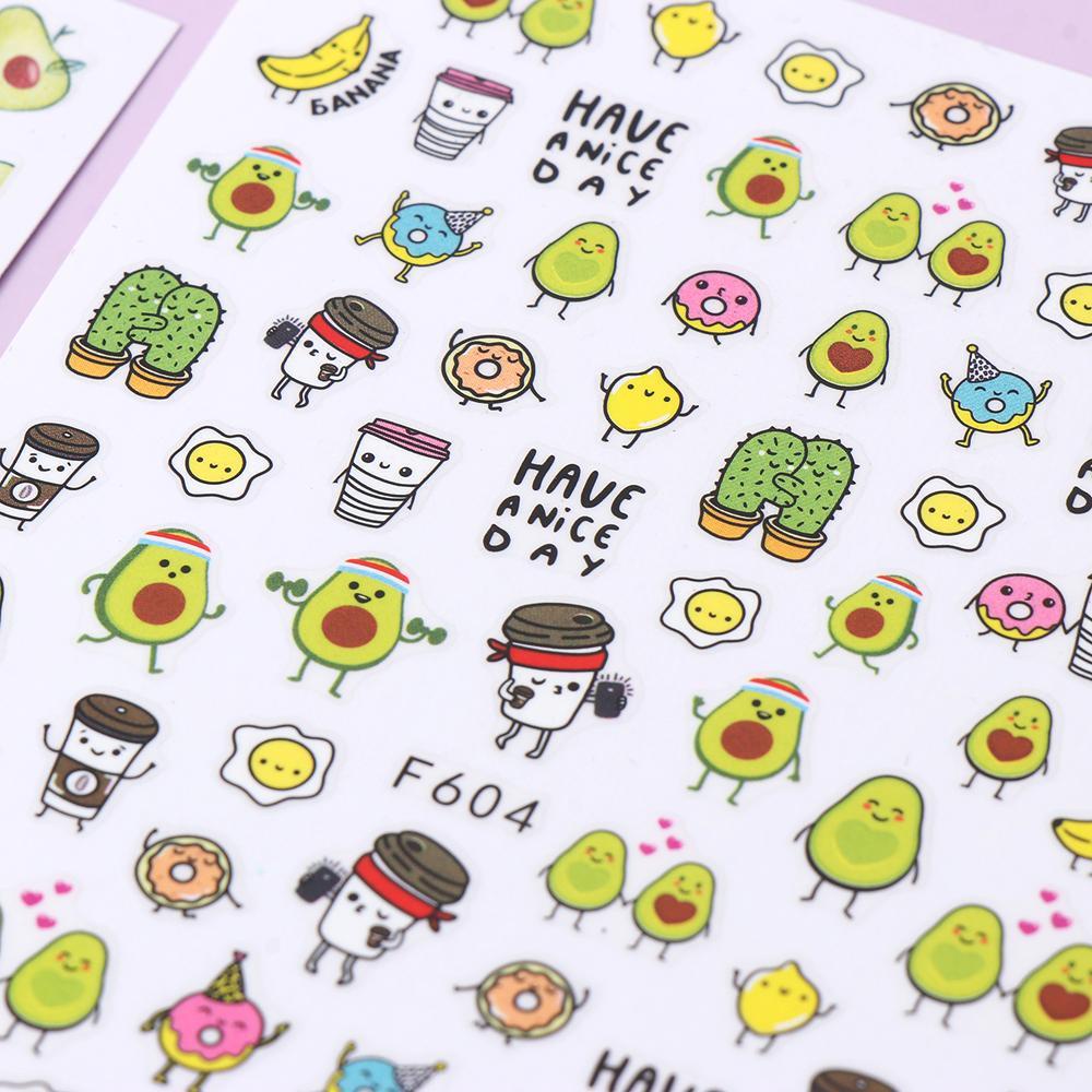 Miếng Dán Trang Trí Móng Tay Họa Tiết Trái Cây 3D DIY