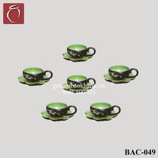 Bộ ấm chén men thủy tinh Hải Âu