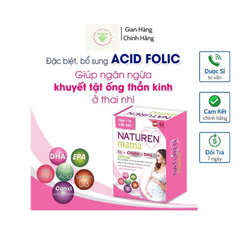 VIÊN UỐNG CHO BÀ BẦU BỔ SUNG SẮT VÀ CÁC VITAMIN