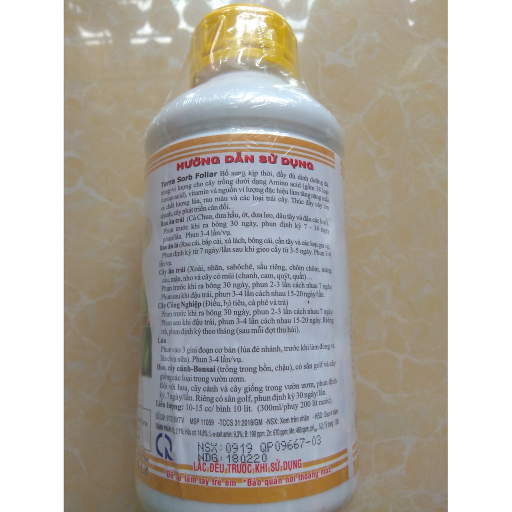 Phân bón siêu to lá terra-sorb foliar - chai 500 ml