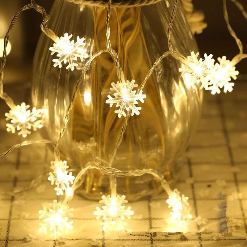 Dây Đèn Led Hình Bông Tuyết Trang Trí Giáng Sinh